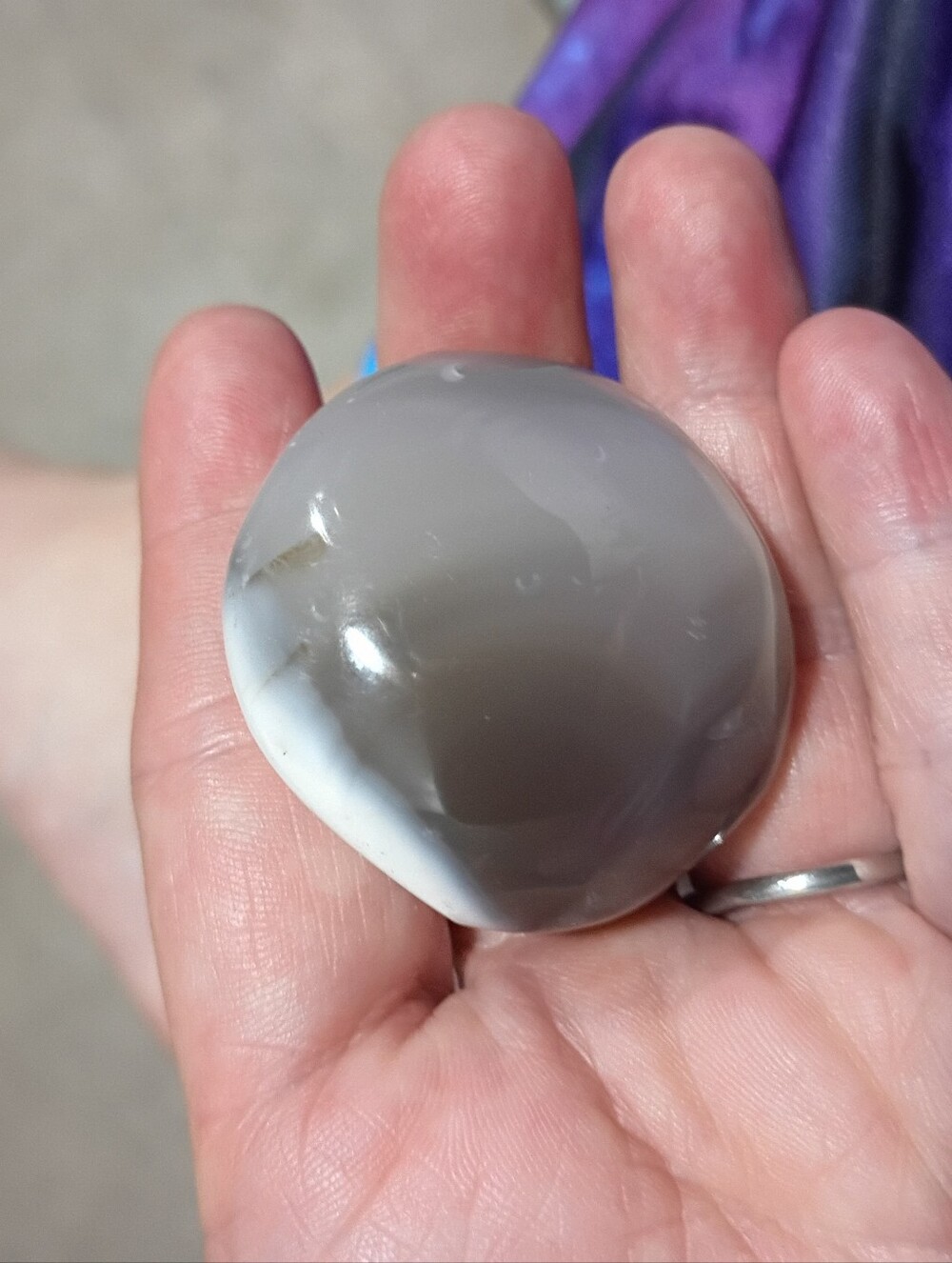 Orca Agate Palm Stone